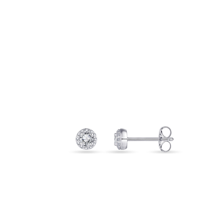 Gisser - Silver CZ Cluster Stud Earrings 5mm