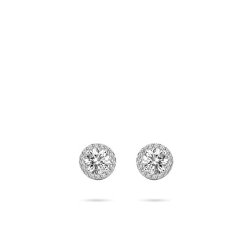 Gisser - Silver CZ Cluster Stud Earrings 7mm
