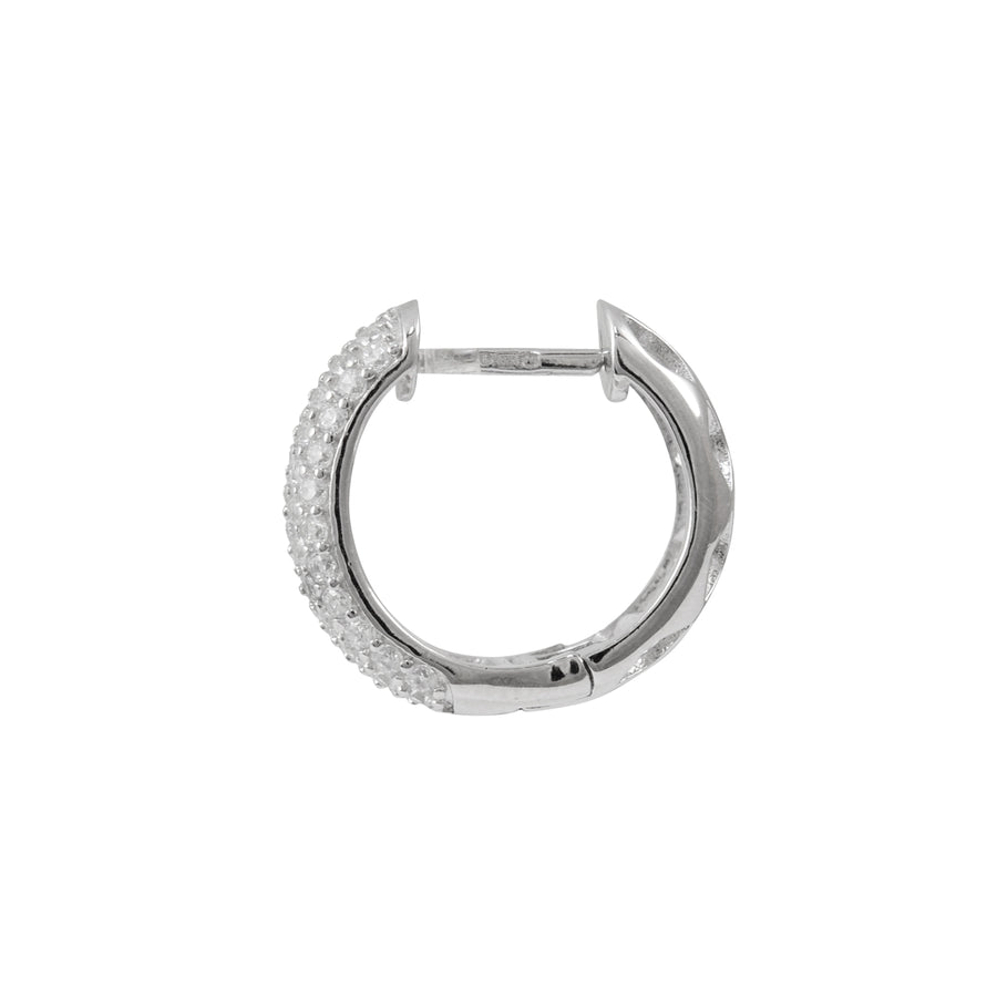Sterling Silver Cz Huggie Earrings