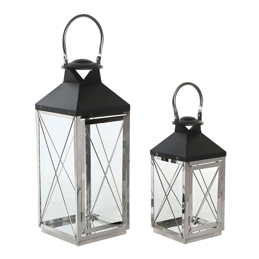 Set of 2 Silver Lanterns