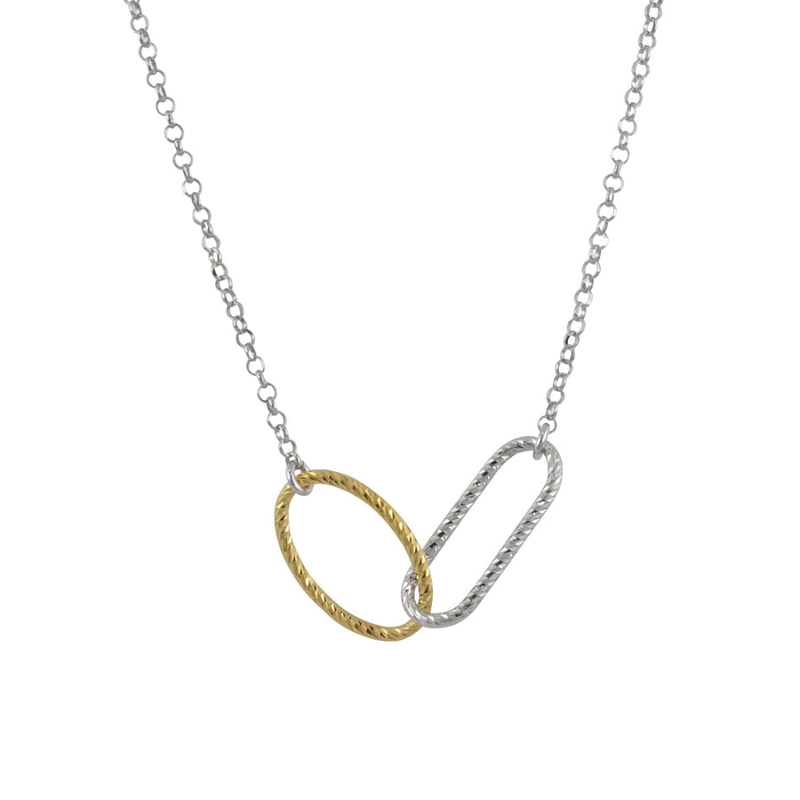Fraboso - Oval & Lozenge Link Necklace Yellow