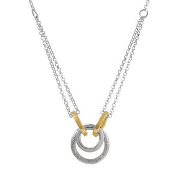 Fraboso - Connected Circles Chain Link Necklace Yellow