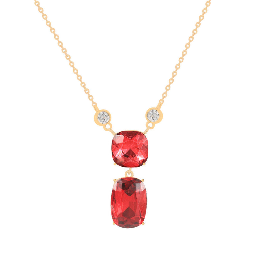 Knight & Day - Garnet Ruby Crystal Necklace
