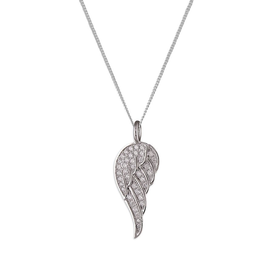 Sterling Silver Angel Wing Necklace