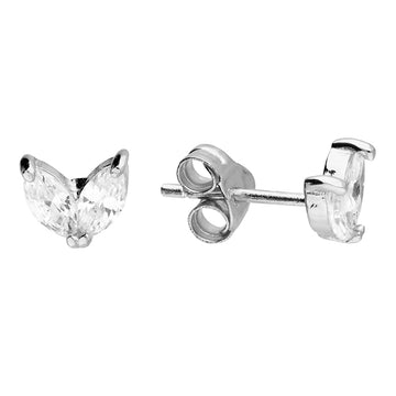 Sterling Silver Marquise Cz Earrings