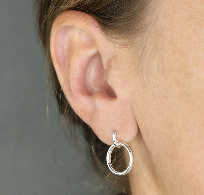 Silver Open Circle Earrings
