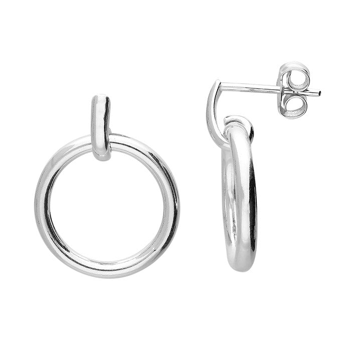 Silver Open Circle Earrings