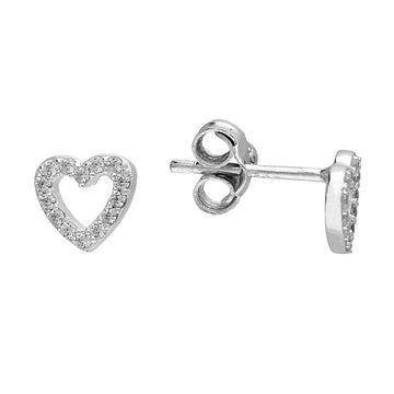 Silver Heart Earrings