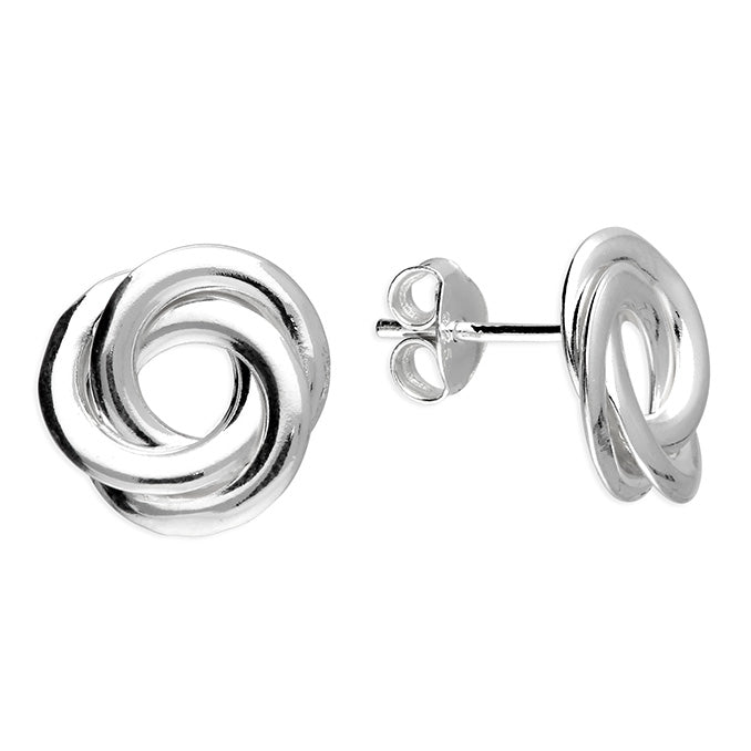 Silver Knot Earrings