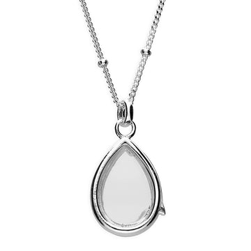 Sterling Silver Pear Shaped Locket Pendant