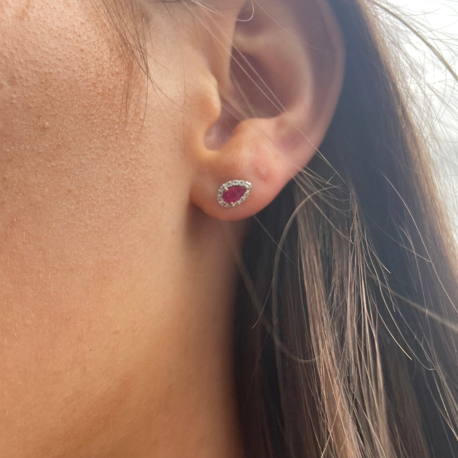 Ruby & Diamond Earrings