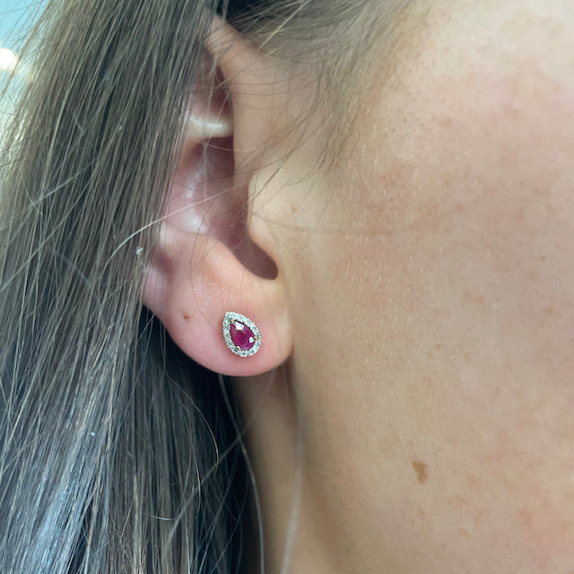 Ruby & Diamond Earrings
