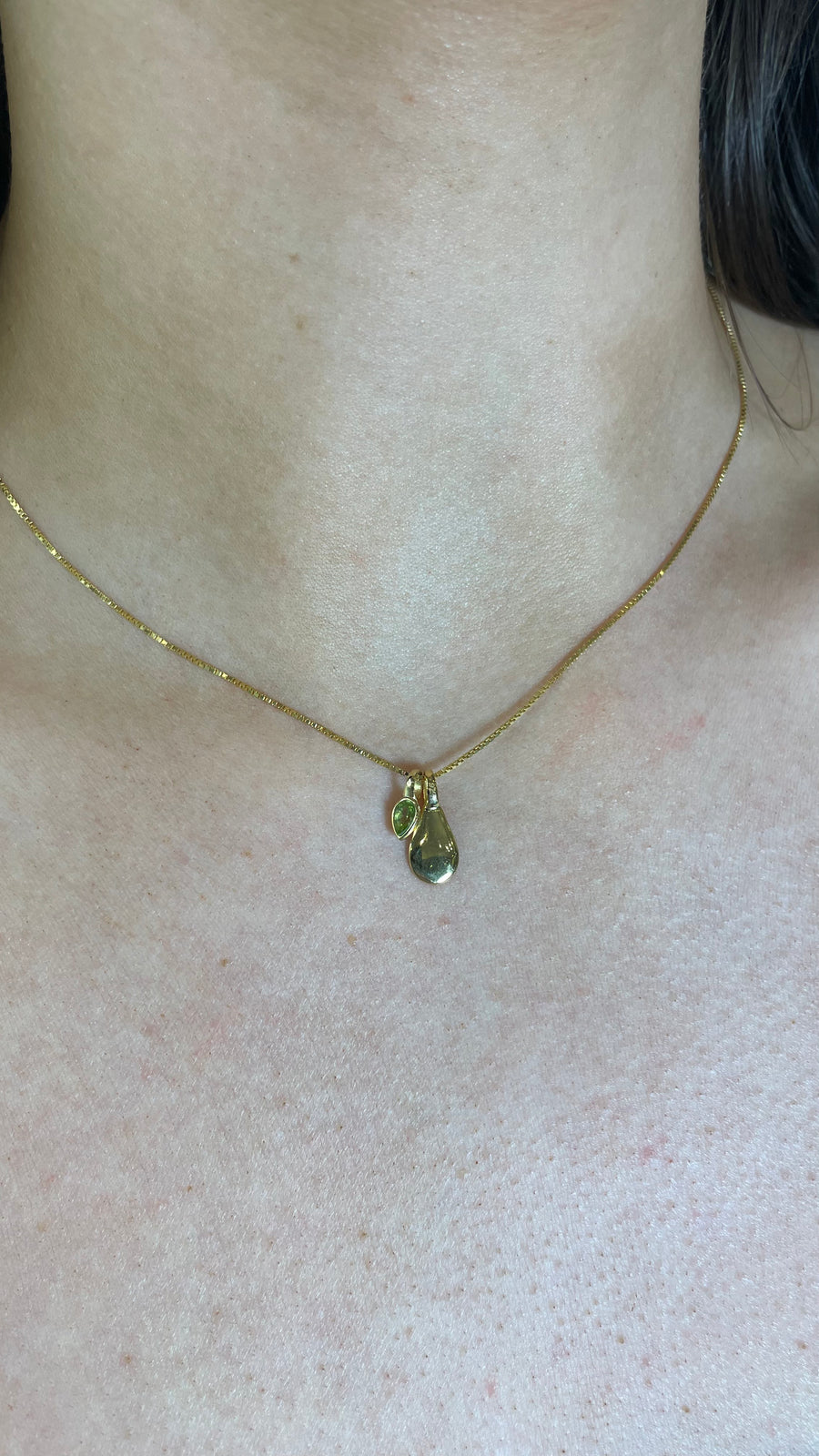 Gold Plated August Birthstone Necklace