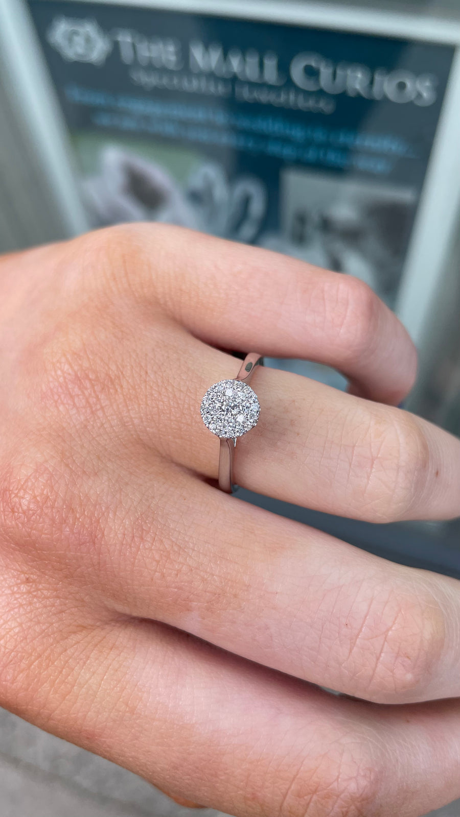 Diamond Round Cluster Ring