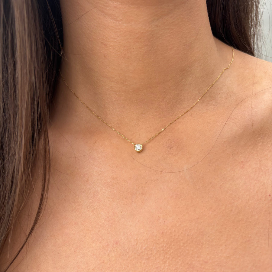 Lab Diamond Slider Necklace