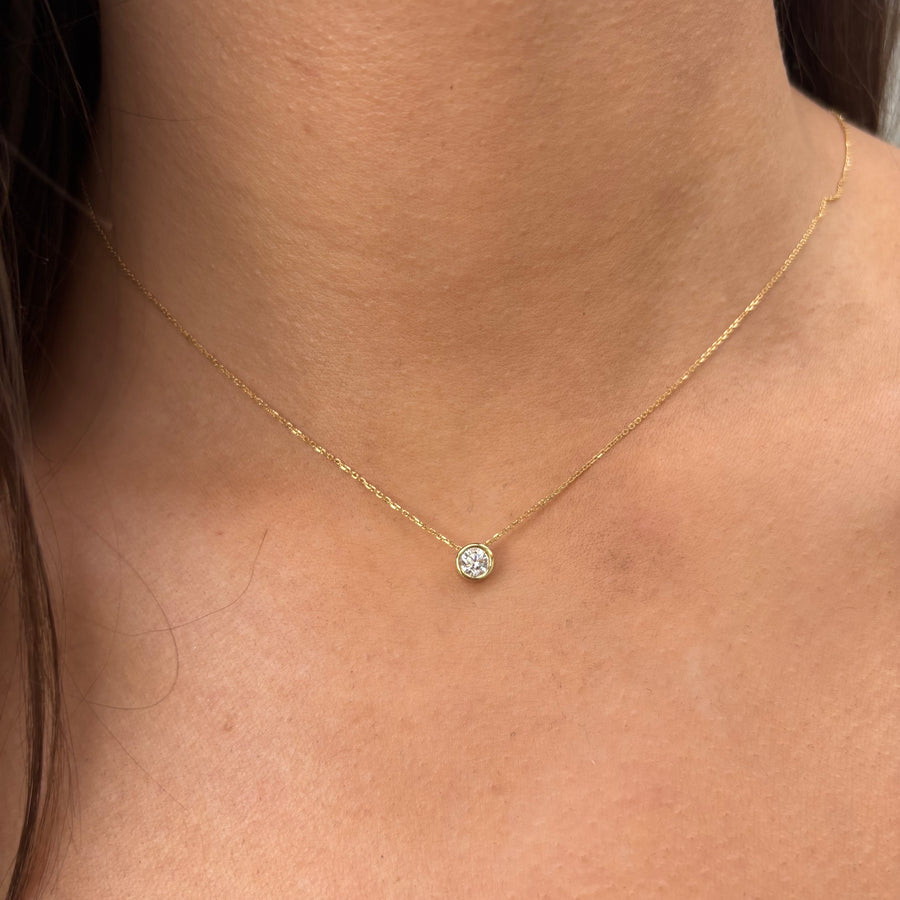 Lab Diamond Slider Necklace