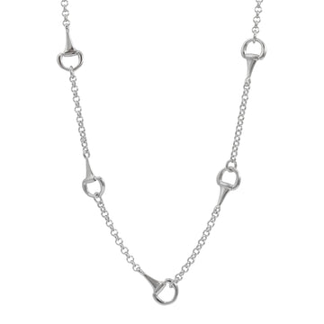 Silver Stirrup Link Necklace