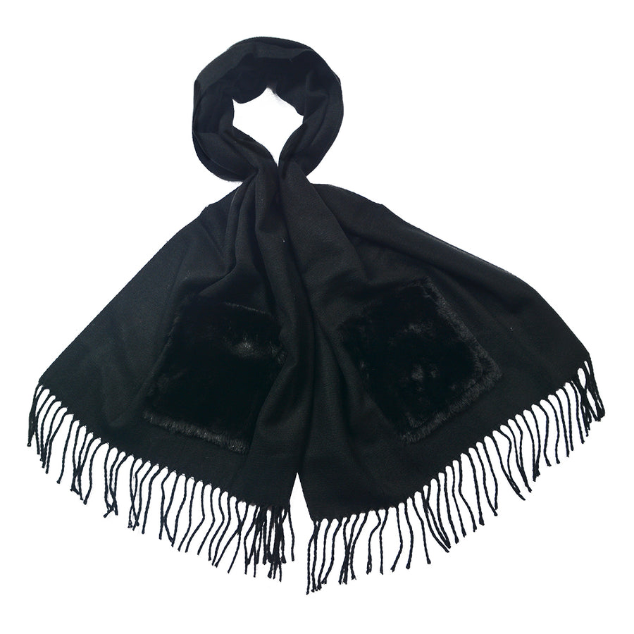 Black Pocket Scarf