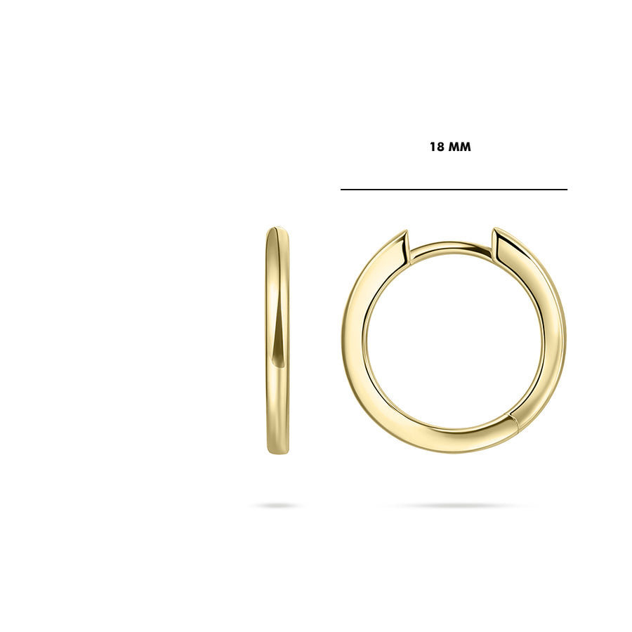 Gisser - Gold Plated Hoop Earrings 18mm