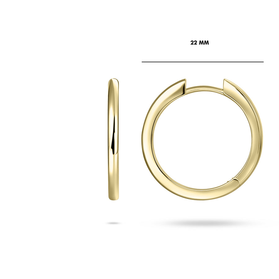 Gisser - Gold Plated Hoop Earrings 22mm
