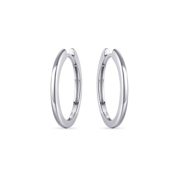 Gisser - Silver Hoop Earrings 22mm