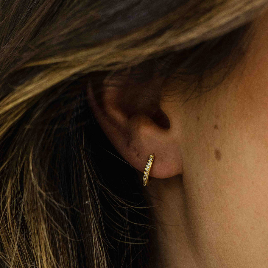 Gisser - Gold Plated Hoop Earrings 12mm
