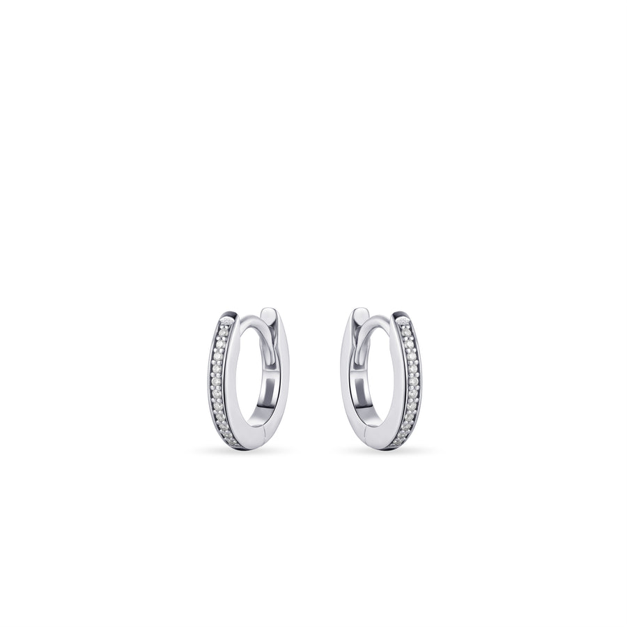 Gisser - Silver Hoop Earrings 12mm