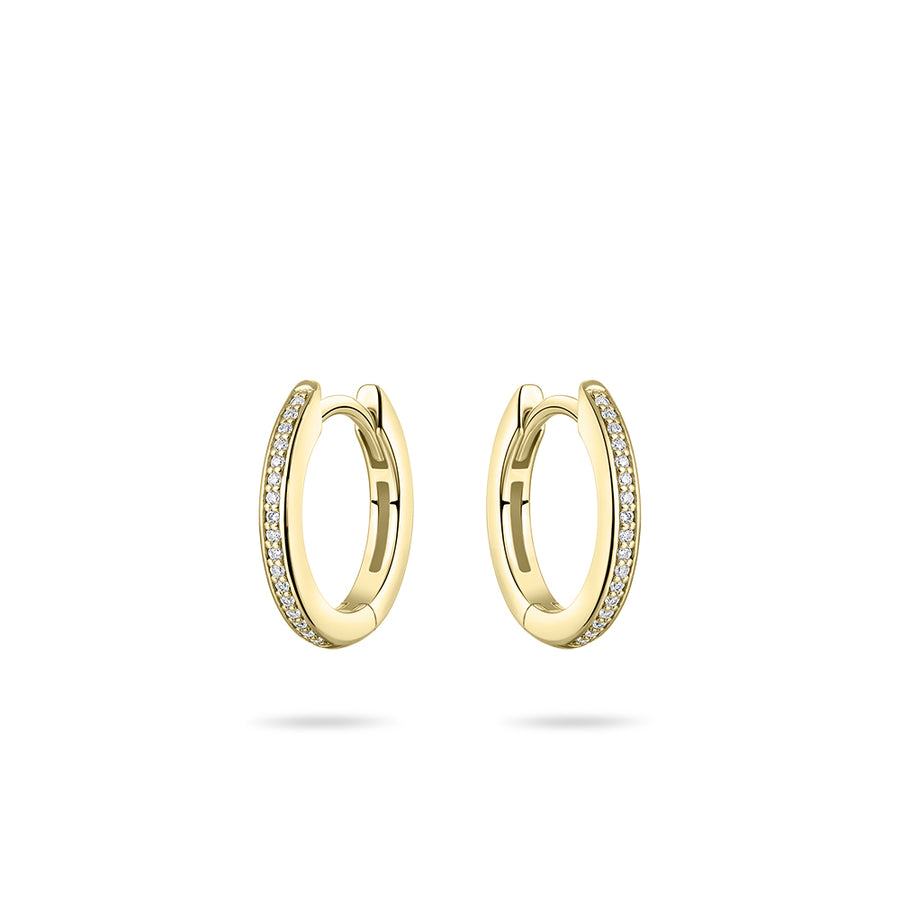 Gisser - Gold Plated Hoop Earrings 15mm