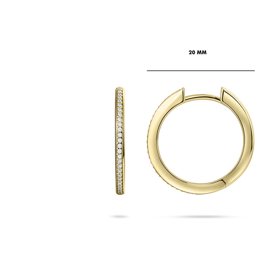 Gisser - Gold Plated Hoop Earrings 20mm