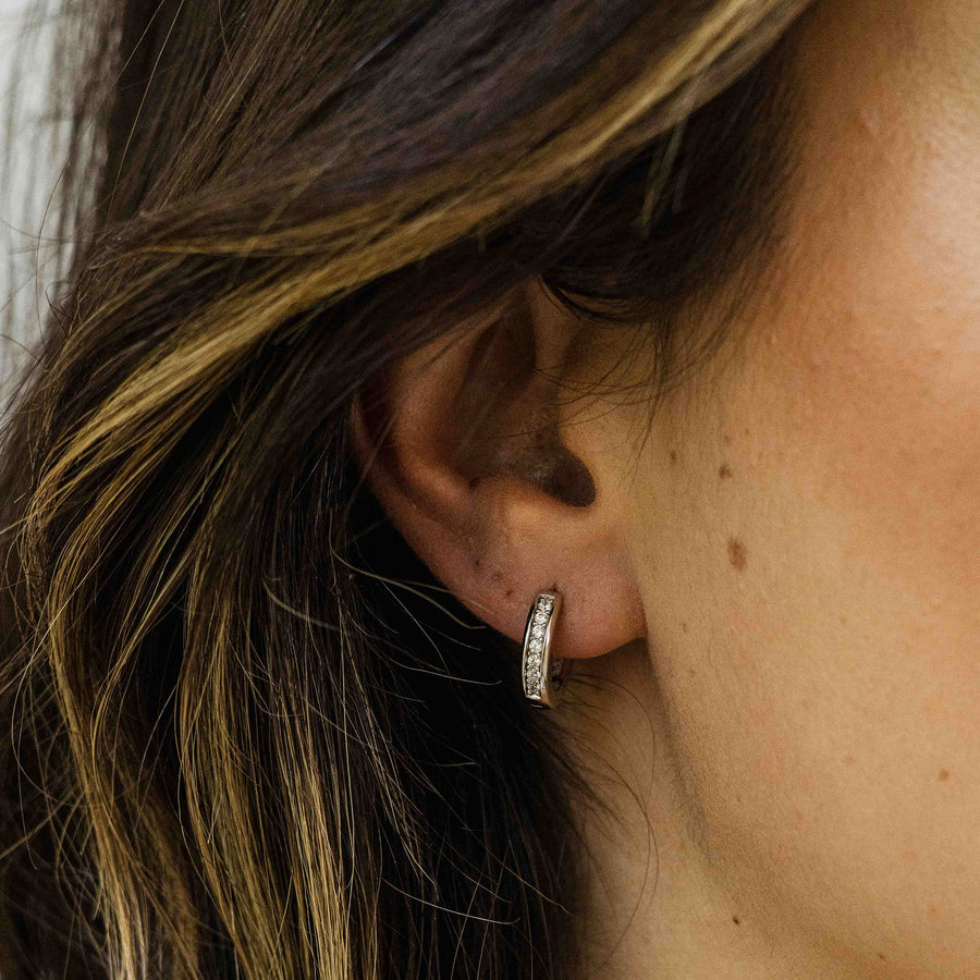 Gisser - Silver Hoop Earrings 12mm