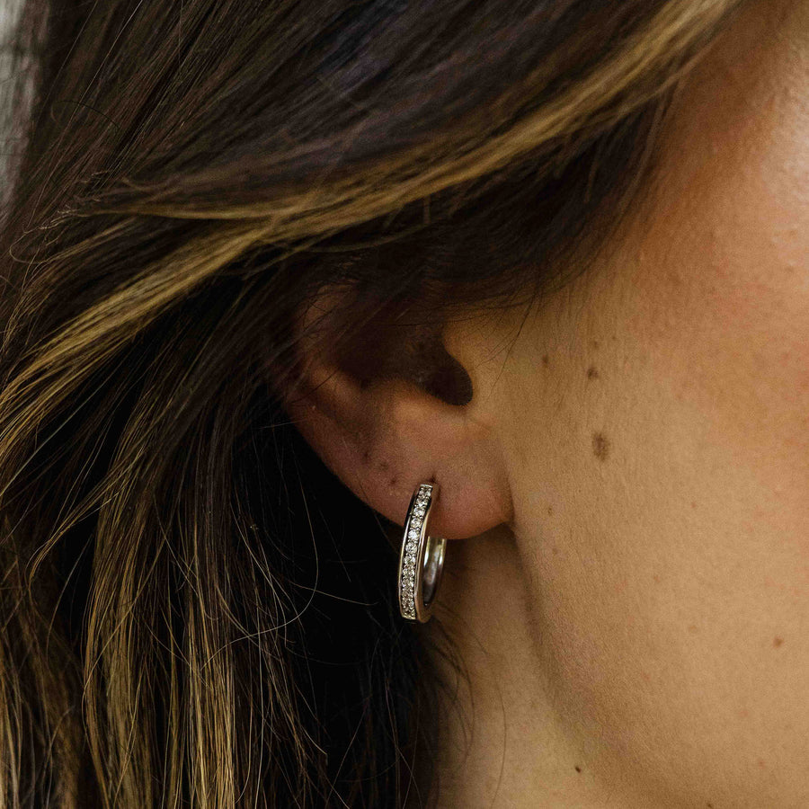 Gisser - Silver Hoop Earrings 15mm