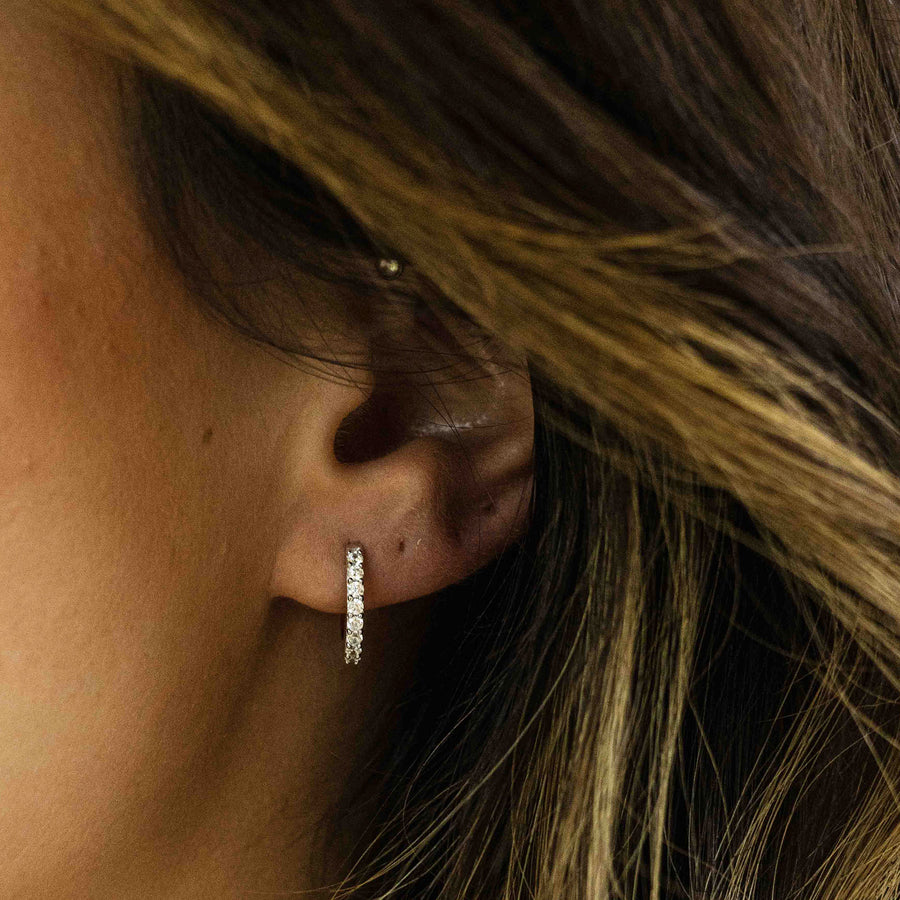 Gisser - Silver Hoop Earrings 13.5mm