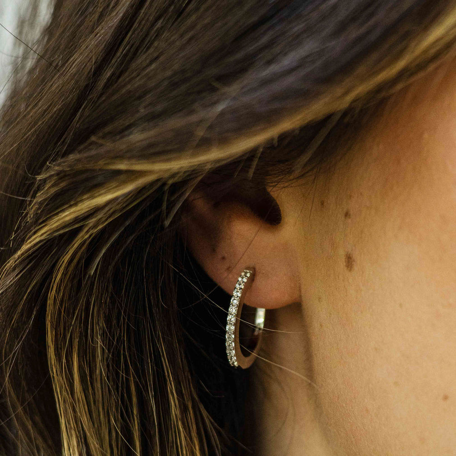 Gisser - Silver Hoop Earrings 22mm