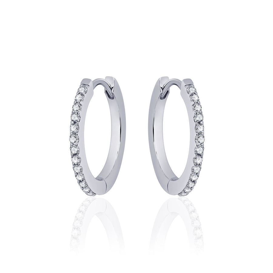 Gisser - Silver Hoop Earrings 22mm
