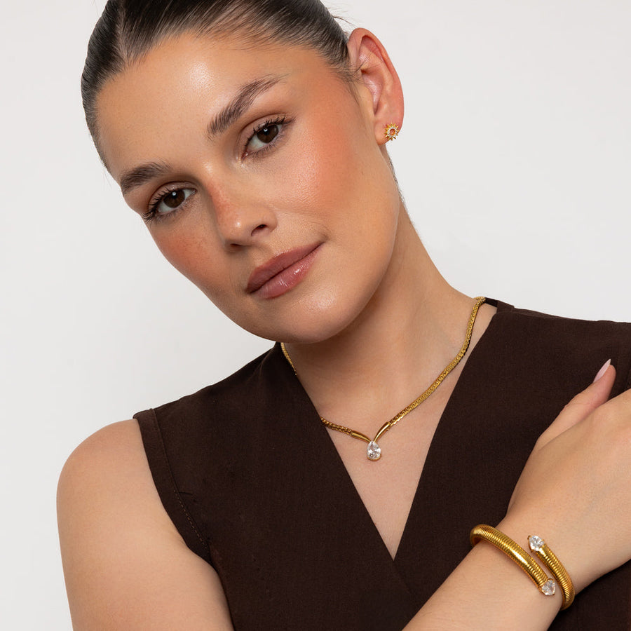 Knight & Day - Zora Clear Crystal Necklace