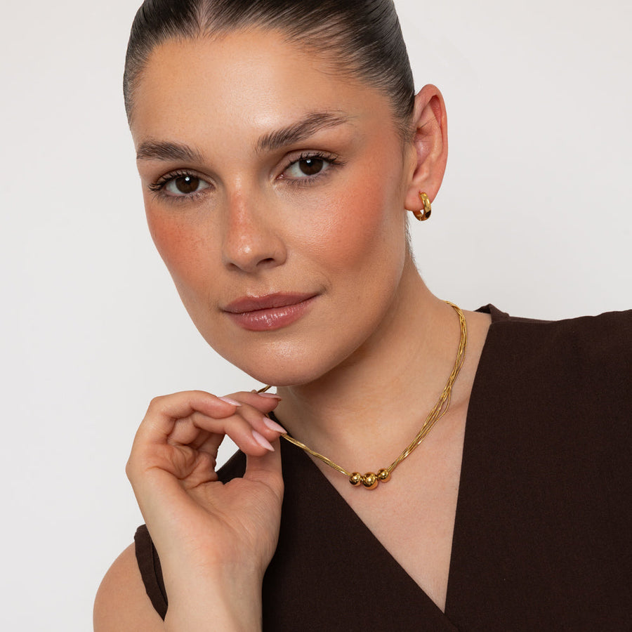 Knight & Day - Golden Beads Necklace