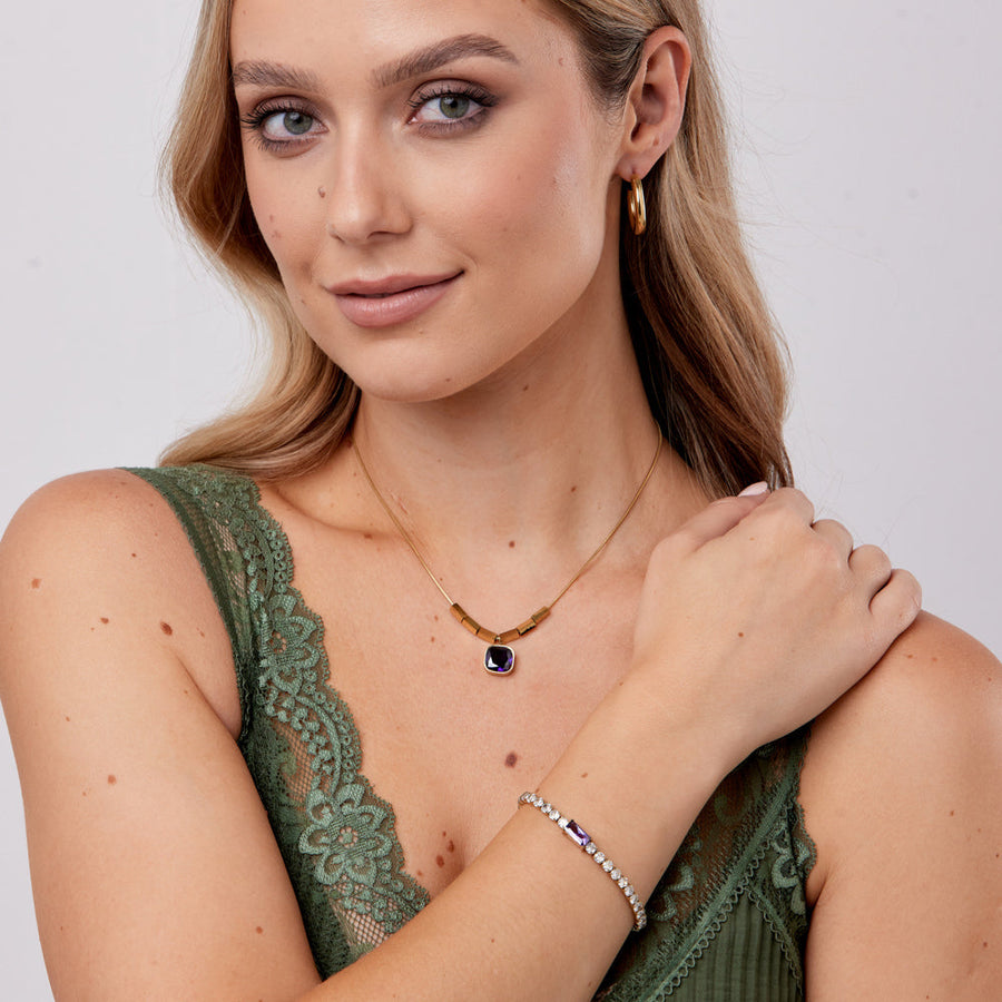 Knight & Day - Emmalyn Amethyst Necklace