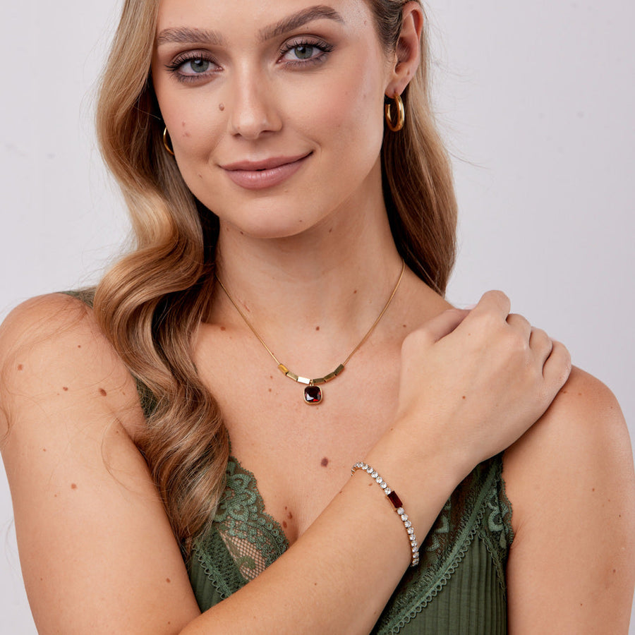 Knight & Day - Emmalyn Garnet Necklace