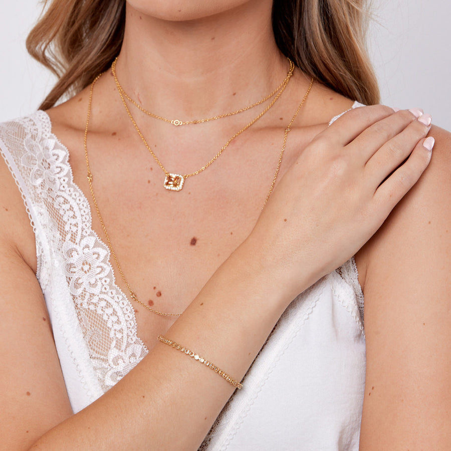 Knight & Day - Dakota Champagne Tennis Bracelet