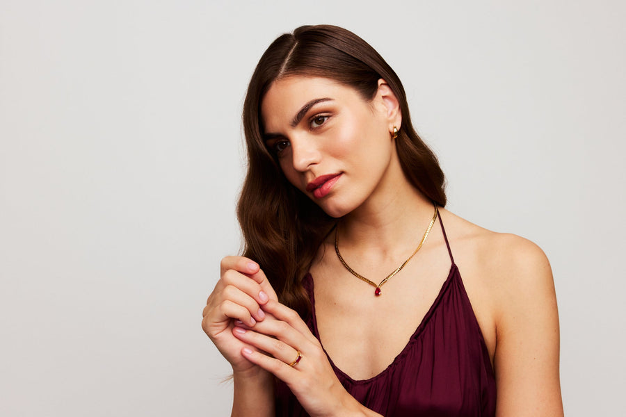 Knight & Day - Zora Ruby Crystal Necklace