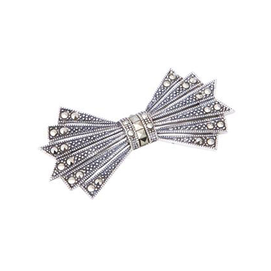 Marcasite Bow Brooch