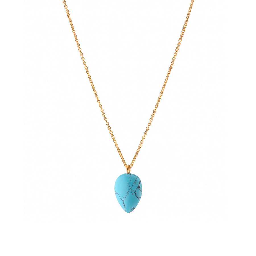 Mary-K - Gold Turquoise Cone Necklace