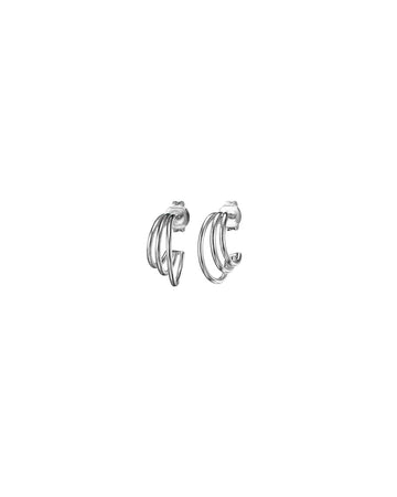 Mary-K - Silver Triple Hoop Earrings