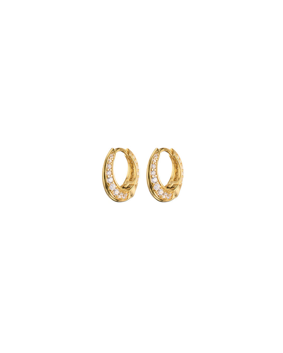 Mary-K - Gold Art Deco Huggie Earrings