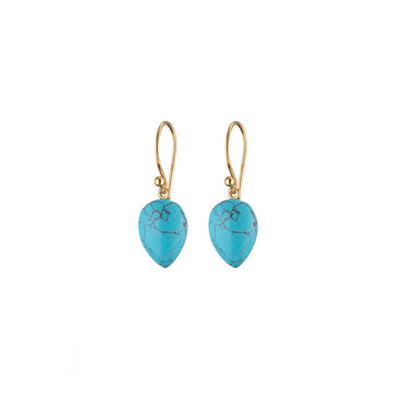 Mary-K - Gold Turquoise Cone Earrings