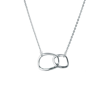 Mary-K - Silver Double Oval Necklace