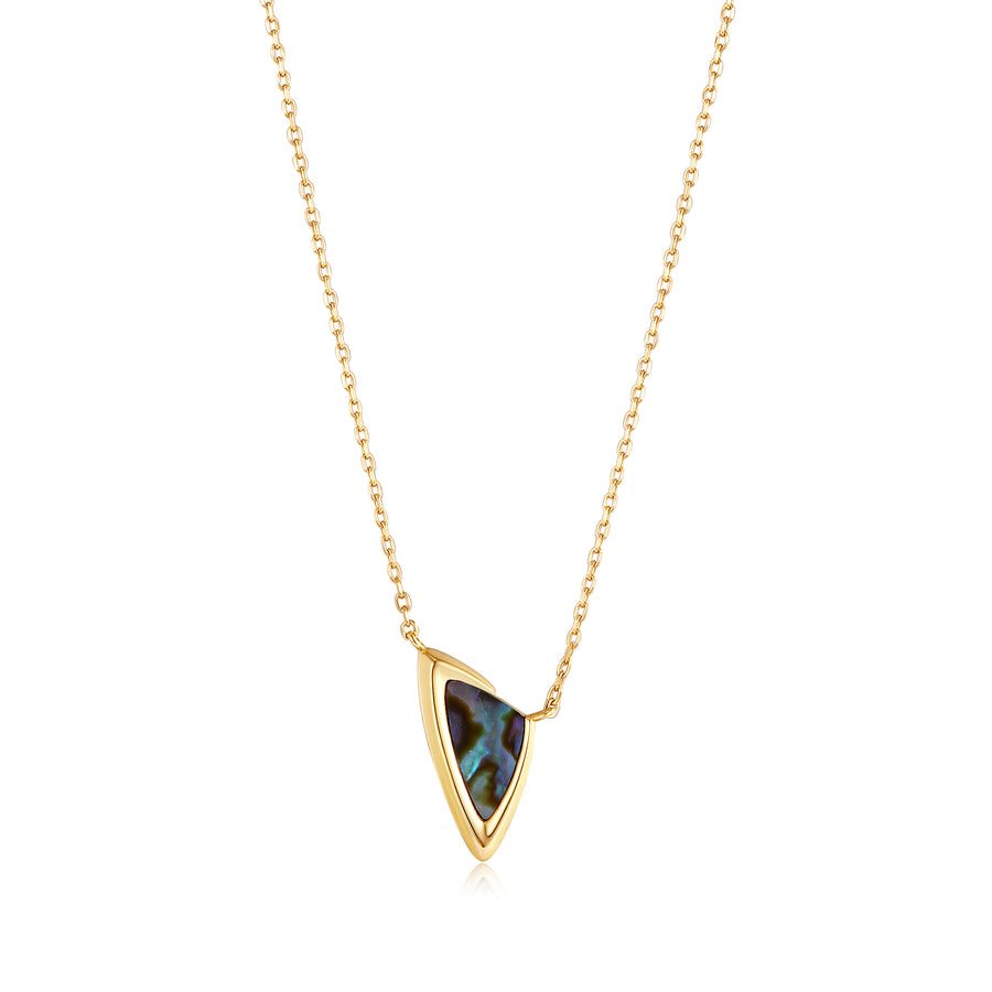 Ania Haie - Gold Arrow Abalone Pendant Necklace