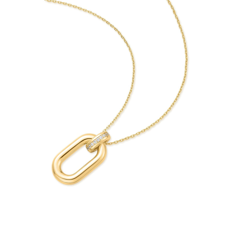 Ania Haie - Gold Oval Hoop Pendant Necklace
