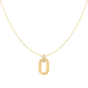 Ania Haie - Gold Oval Hoop Pendant Necklace
