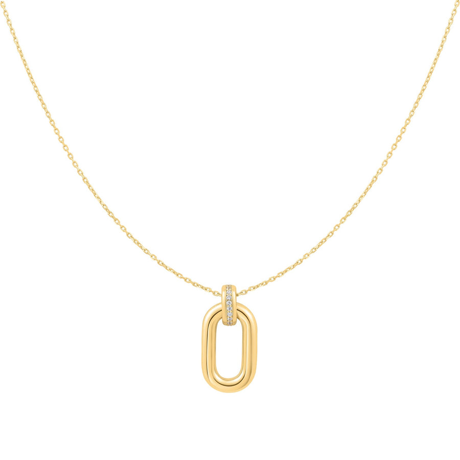 Ania Haie - Gold Oval Hoop Pendant Necklace